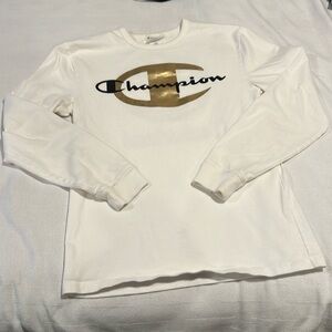 Champion long sleeve white t shirt